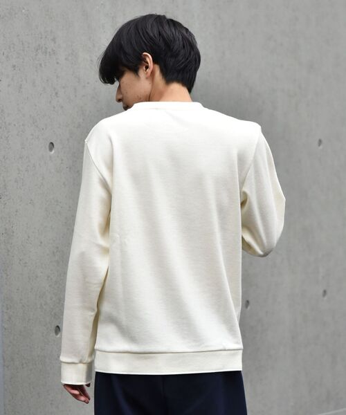 SHIPS（シップス）の「SHIPS: ボイルドウール クルーネック プルオーバー（Tシャツ/カットソー・メンズ・オフホワイト/オリーブ/ネイビー・SMALL/MEDIUM/LARGE/X-LARGE）」の4枚目の写真