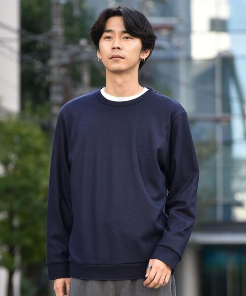 SHIPS（シップス）の「SHIPS: ボイルドウール クルーネック プルオーバー（Tシャツ/カットソー・メンズ・オフホワイト/オリーブ/ネイビー・SMALL/MEDIUM/LARGE/X-LARGE）」の6枚目の写真