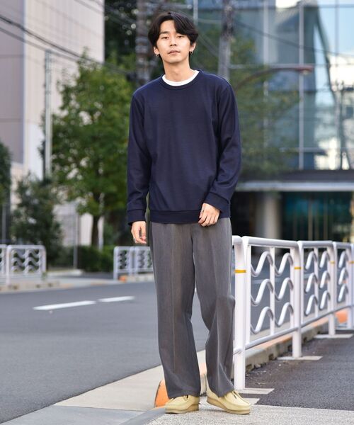 SHIPS（シップス）の「SHIPS: ボイルドウール クルーネック プルオーバー（Tシャツ/カットソー・メンズ・オフホワイト/オリーブ/ネイビー・SMALL/MEDIUM/LARGE/X-LARGE）」の11枚目の写真