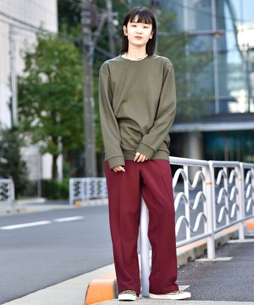 SHIPS（シップス）の「SHIPS: ボイルドウール クルーネック プルオーバー（Tシャツ/カットソー・メンズ・オフホワイト/オリーブ/ネイビー・SMALL/MEDIUM/LARGE/X-LARGE）」の13枚目の写真