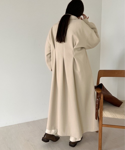 Bab（バブ）の「【WEB限定】ステンカラーバックフレアコート（ステンカラーコート・レディース・アイボリー/ブラック/チャコールグレー・38）」の11枚目の写真