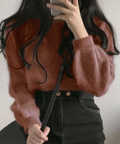 Girly Doll(ガーリードール)の「シャギークルーネックプルオーバー(ニット/セーター・レディース・ホワイト/ブルー/ピンク/グレー/ブラック/パープル/ブラウン/ライトグリーン/ブルー系その他2/ホワイト系その他/グレー系その他/ブルー系その他/グレー系その他2/ホワイト系その他2・FREE)」の9枚目の写真