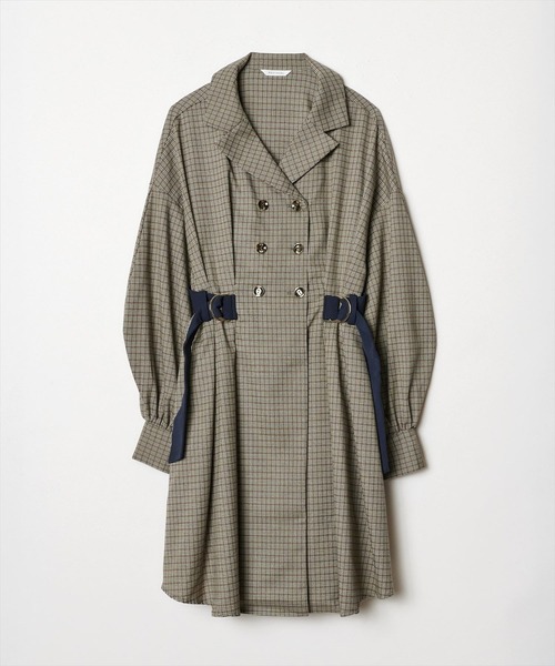 REDYAZEL（レディアゼル）の「チェックダブルボタンシャツワンピース（ワンピース・レディース・レッド/グリーン/ネイビー・FREE）」の11枚目の写真