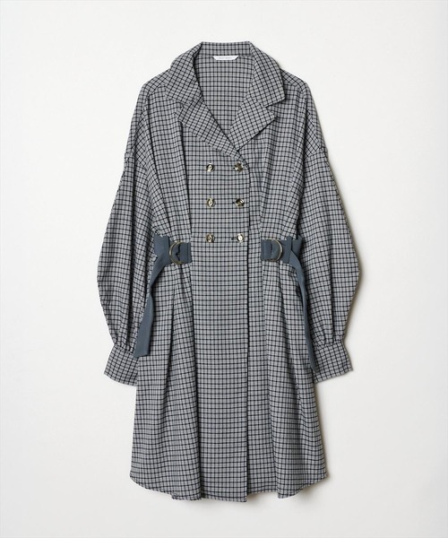 REDYAZEL（レディアゼル）の「チェックダブルボタンシャツワンピース（ワンピース・レディース・レッド/グリーン/ネイビー・FREE）」の10枚目の写真