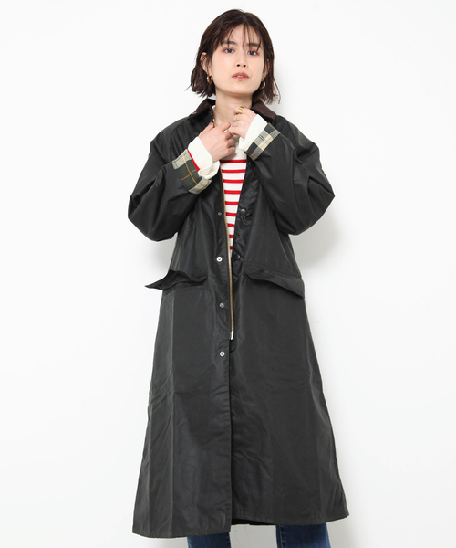 バブア　Barbour ロングコート Barbour】 LADIES BURGHLEYロングコート（トレンチコート）｜Barbour