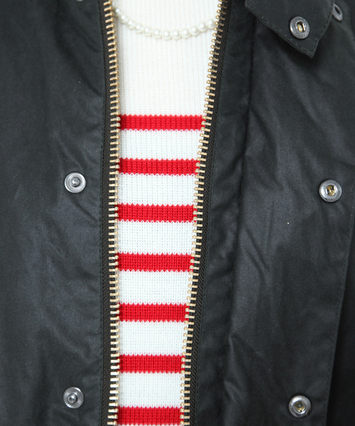 Barbour（バブアー）の「【Barbour】 LADIES BURGHLEYロングコート（トレンチコート・レディース・カーキ・フリー）」の15枚目の写真