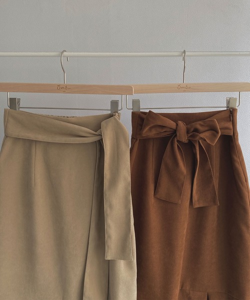 omom sot（オムオムソット）の「マーメイドスカート ハイウエスト omom sot（スカート・レディース・ベージュ/ブラウン・M）」の8枚目の写真