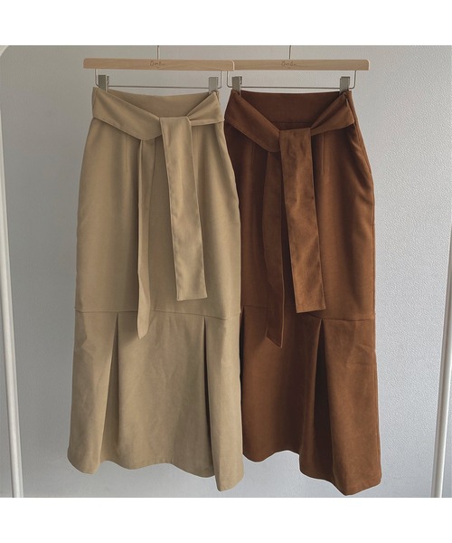 omom sot（オムオムソット）の「マーメイドスカート ハイウエスト omom sot（スカート・レディース・ベージュ/ブラウン・M）」の9枚目の写真