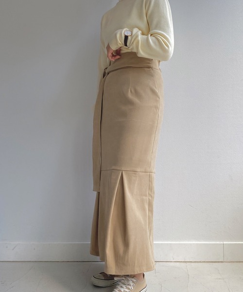 omom sot（オムオムソット）の「マーメイドスカート ハイウエスト omom sot（スカート・レディース・ベージュ/ブラウン・M）」の11枚目の写真