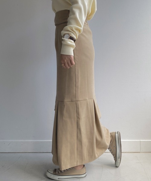 omom sot（オムオムソット）の「マーメイドスカート ハイウエスト omom sot（スカート・レディース・ベージュ/ブラウン・M）」の13枚目の写真
