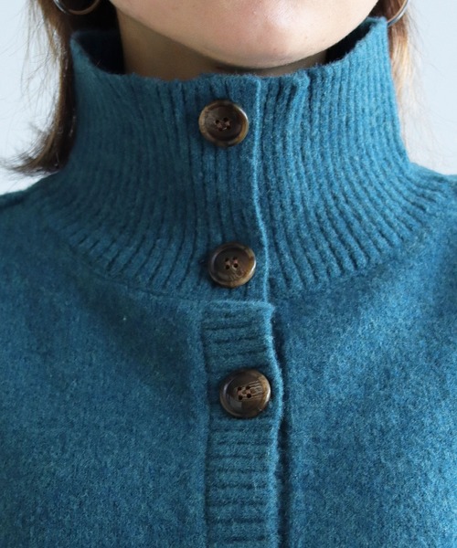 HER CLOSET（ハークローゼット）の「【shemoshelly】マルチwayハイネックニットカーディガン（カーディガン/ボレロ・レディース・ブルー/テラコッタ/ベージュ/ブラック・M）」の8枚目の写真