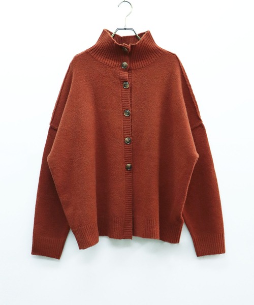 HER CLOSET（ハークローゼット）の「【shemoshelly】マルチwayハイネックニットカーディガン（カーディガン/ボレロ・レディース・ブルー/テラコッタ/ベージュ/ブラック・M）」の10枚目の写真