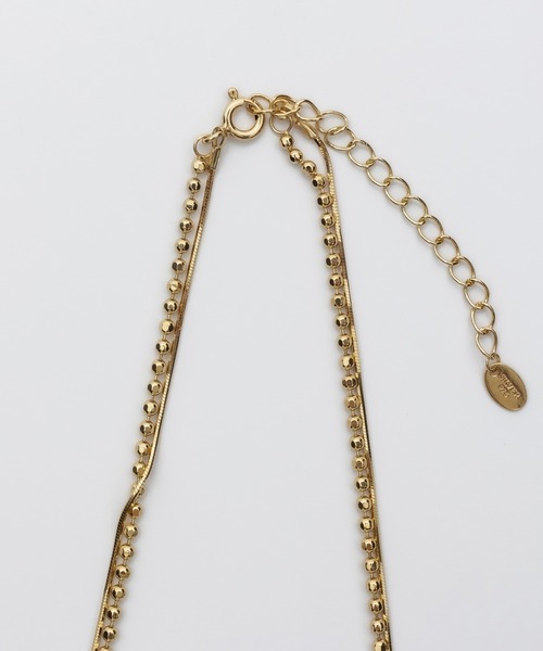 silver925 × ciite' （シルバーキューニーゴシーテ）の「シルバー925 2連 スネーク & ボールチェーン ネックレス（ネックレス・レディース・シルバー/ゴールド・FREE）」の6枚目の写真