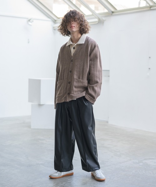 CASPER JOHN(キャスパージョン)の「Herringbone cardigan/ヘリンボーンカーディガン(カーディガン/ボレロ・メンズ・ベージュ/グレー・SMALL/MEDIUM/LARGE)」の12枚目の写真