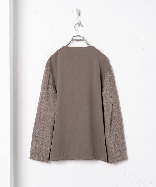 CASPER JOHN(キャスパージョン)の「Herringbone cardigan/ヘリンボーンカーディガン(カーディガン/ボレロ・メンズ・ベージュ/グレー・SMALL/MEDIUM/LARGE)」の5枚目の写真