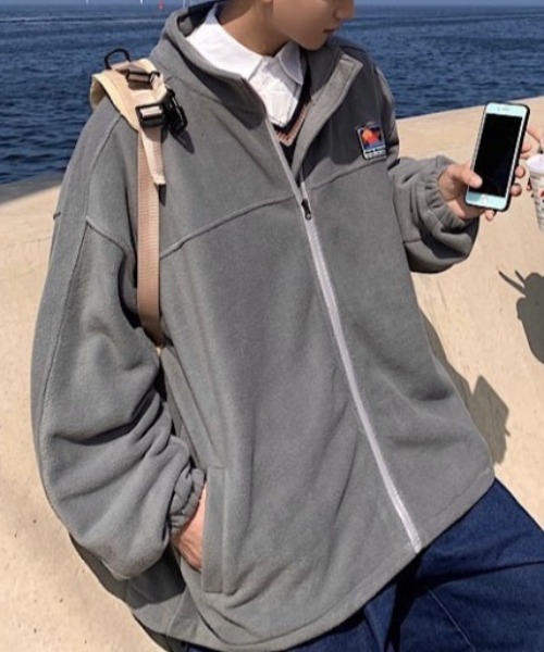 MGV（エムジーヴィー）の「ワンポイントオーバーサイズブルゾン（ブルゾン・メンズ・ブラック/ベージュ/グレー/グリーン・MEDIUM/LARGE/X-LARGE）」の3枚目の写真