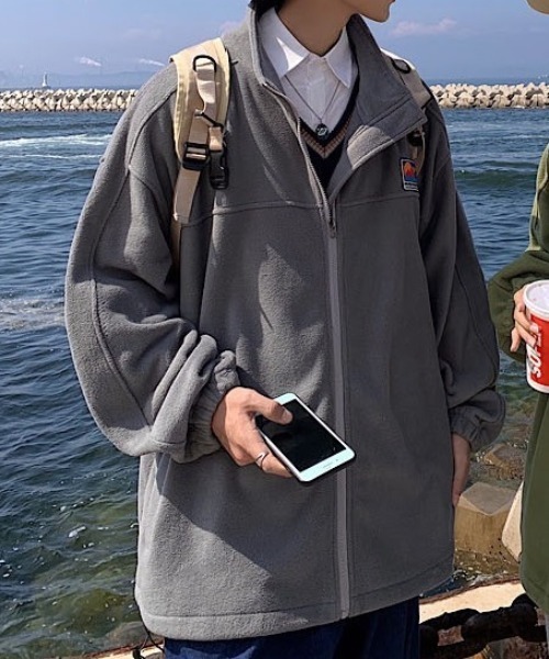 MGV（エムジーヴィー）の「ワンポイントオーバーサイズブルゾン（ブルゾン・メンズ・ブラック/ベージュ/グレー/グリーン・MEDIUM/LARGE/X-LARGE）」の17枚目の写真