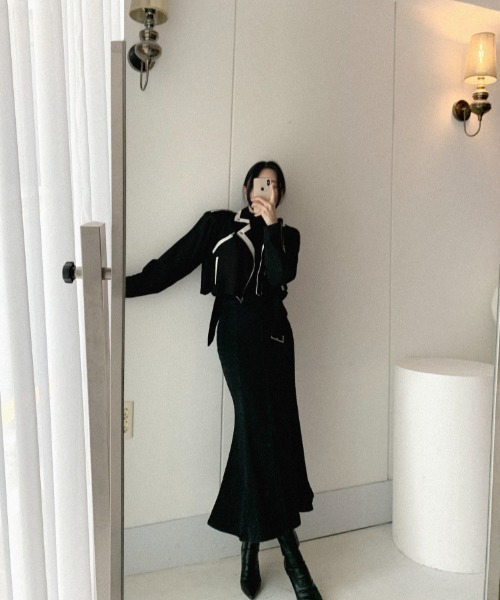 Mayree（メイリー）の「Mayree/ハイウエストフィッシュテールデニムスカート（デニムスカート・レディース・ブルー/ブラック・SMALL/MEDIUM）」の13枚目の写真