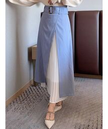 レイヤードプリーツスカート