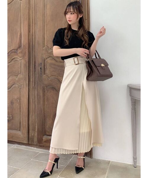 RESEXXY（リゼクシー）の「レイヤードプリーツスカート（スカート・レディース・ブラック/ベージュ/ブルー・FREE）」の14枚目の写真