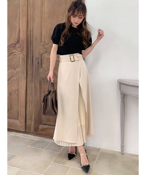 RESEXXY（リゼクシー）の「レイヤードプリーツスカート（スカート・レディース・ブラック/ベージュ/ブルー・FREE）」の15枚目の写真