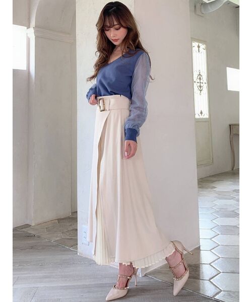 RESEXXY（リゼクシー）の「レイヤードプリーツスカート（スカート・レディース・ブラック/ベージュ/ブルー・FREE）」の17枚目の写真