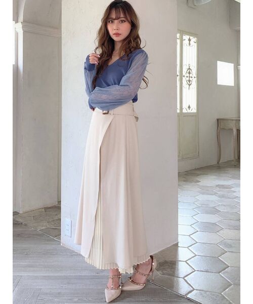 RESEXXY（リゼクシー）の「レイヤードプリーツスカート（スカート・レディース・ブラック/ベージュ/ブルー・FREE）」の21枚目の写真