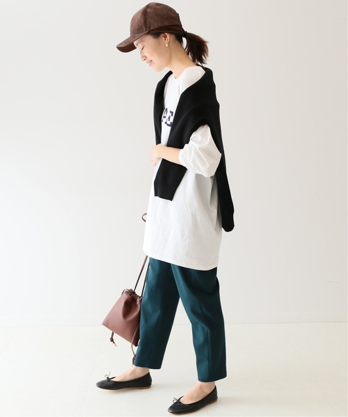 SLOBE IENA(スローブイエナ)の「YALE ロングスリーブTEE【洗濯機使用可能】◆(Tシャツ/カットソー・レディース・グレー/ホワイト・FREE)」の10枚目の写真