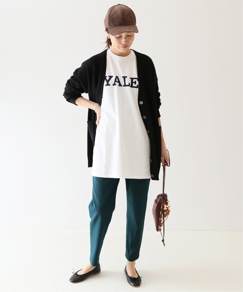 SLOBE IENA(スローブイエナ)の「YALE ロングスリーブTEE【洗濯機使用可能】◆(Tシャツ/カットソー・レディース・グレー/ホワイト・FREE)」の14枚目の写真