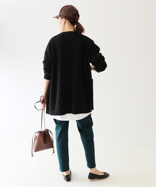 SLOBE IENA(スローブイエナ)の「YALE ロングスリーブTEE【洗濯機使用可能】◆(Tシャツ/カットソー・レディース・グレー/ホワイト・FREE)」の4枚目の写真