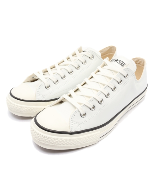 CONVERSE（コンバース）の「LEATHER ALL STAR J OX / レザー オールスター J OX（スニーカー・レディース・ホワイト/ネイビー・11.5/5/5.5/9.5/7.5/7/8/10.5/9/8.5/3.5/4.5/4/6.5）」の2枚目の写真