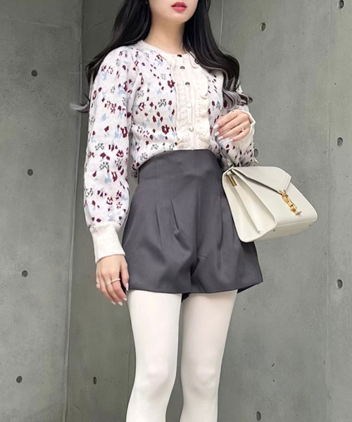 titty＆Co. PETIT by poyo（ティティーアンドコープティバイポヨ）の「【ファッションインフルエンサーPOYO×titty&Co.PETIT 】ペールフラワーニットカーデトップス（ニット/セーター・レディース・マルチ・FREE）」の6枚目の写真