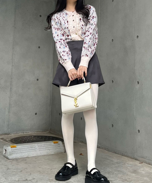 titty＆Co. PETIT by poyo（ティティーアンドコープティバイポヨ）の「【ファッションインフルエンサーPOYO×titty&Co.PETIT 】ペールフラワーニットカーデトップス（ニット/セーター・レディース・マルチ・FREE）」の8枚目の写真