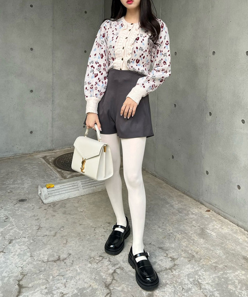 titty＆Co. PETIT by poyo（ティティーアンドコープティバイポヨ）の「【ファッションインフルエンサーPOYO×titty&Co.PETIT 】ペールフラワーニットカーデトップス（ニット/セーター・レディース・マルチ・FREE）」の10枚目の写真