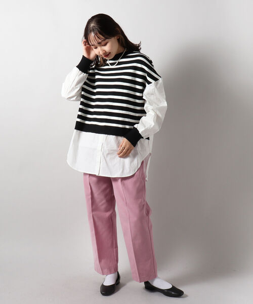 fredy repit（フレディレピ）の「綿起毛ツイル テーパードパンツ（その他パンツ・レディース・ベージュ/カーキ/ピンク・38/36）」の5枚目の写真