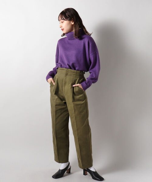 fredy repit（フレディレピ）の「綿起毛ツイル テーパードパンツ（その他パンツ・レディース・ベージュ/カーキ/ピンク・38/36）」の9枚目の写真