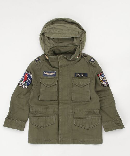 POLO RALPH LAUREN CHILDRENSWEAR（ポロ ラルフ ローレン チルドレンズウェア）の「コットン ヘリンボーン フィールド ジャケット（その他アウター・キッズ・グリーン・4/6/7）」の5枚目の写真