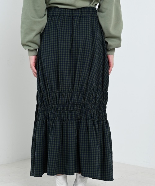 LUPILIEN（ルピリアン）の「【LUPILIEN】ネルシャーリングスカート（スカート・レディース・ブラック/オフホワイト/グリーン・FREE）」の19枚目の写真