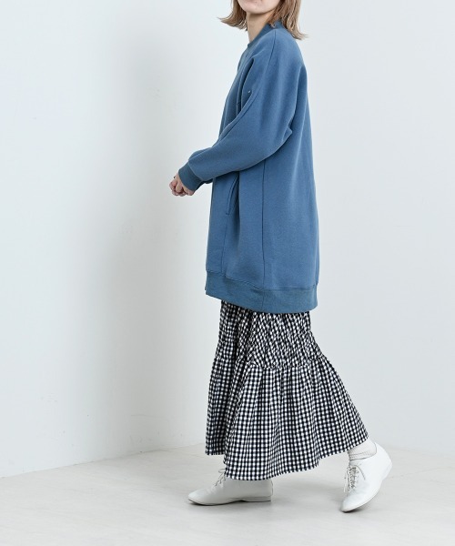 LUPILIEN（ルピリアン）の「【LUPILIEN】ネルシャーリングスカート（スカート・レディース・ブラック/オフホワイト/グリーン・FREE）」の6枚目の写真