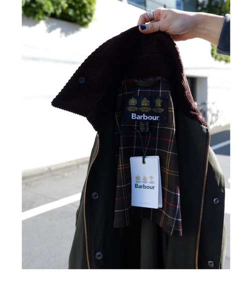 【美品】 Barbour バブアー PEA COART ピーコート 40 BURGHLEY / バーレー】ワックス コットン ロング コート