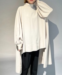LUGIVA | 袖リブスタンドカラーロングブラウス(シャツ/ブラウス)