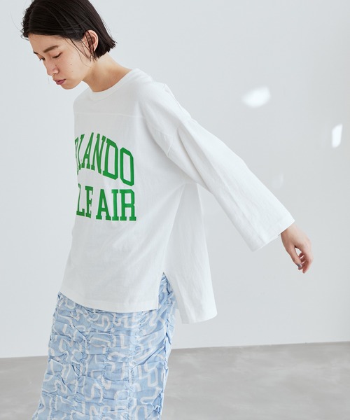 ADAM ET ROPE'（アダムエロペ）の「フットプリントT（Tシャツ/カットソー・レディース・ホワイト/ホワイト系その他/ブルー系その他5/ブルー系その他6・FREE）」の3枚目の写真