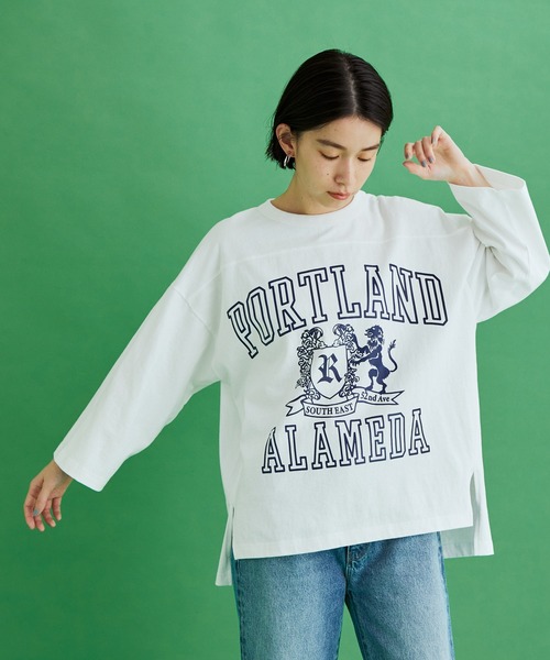 ADAM ET ROPE'（アダムエロペ）の「フットプリントT（Tシャツ/カットソー・レディース・ホワイト/ホワイト系その他/ブルー系その他5/ブルー系その他6・FREE）」の2枚目の写真