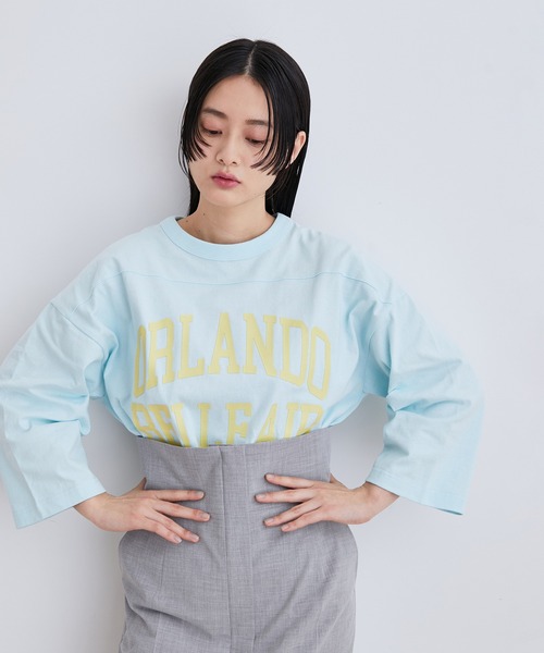 ADAM ET ROPE'（アダムエロペ）の「フットプリントT（Tシャツ/カットソー・レディース・ホワイト/ホワイト系その他/ブルー系その他5/ブルー系その他6・FREE）」の4枚目の写真