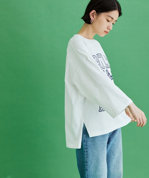 ADAM ET ROPE'（アダムエロペ）の「フットプリントT（Tシャツ/カットソー・レディース・ホワイト/ホワイト系その他/ブルー系その他5/ブルー系その他6・FREE）」の8枚目の写真