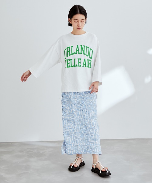 ADAM ET ROPE'（アダムエロペ）の「フットプリントT（Tシャツ/カットソー・レディース・ホワイト/ホワイト系その他/ブルー系その他5/ブルー系その他6・FREE）」の10枚目の写真