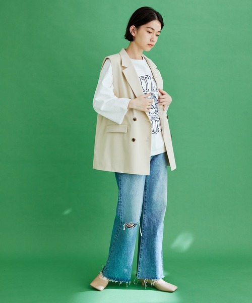 ADAM ET ROPE'（アダムエロペ）の「フットプリントT（Tシャツ/カットソー・レディース・ホワイト/ホワイト系その他/ブルー系その他5/ブルー系その他6・FREE）」の13枚目の写真