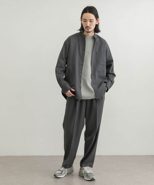 URBAN RESEARCH（アーバンリサーチ）の「WASHABLEウールバンドカラーシャツ（シャツ/ブラウス・メンズ・チャコールグレー/ネイビー/グレー系その他・SMALL/MEDIUM/LARGE）」の13枚目の写真