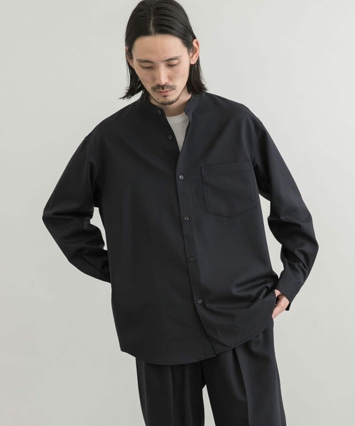 URBAN RESEARCH（アーバンリサーチ）の「WASHABLEウールバンドカラーシャツ（シャツ/ブラウス・メンズ・チャコールグレー/ネイビー/グレー系その他・SMALL/MEDIUM/LARGE）」の18枚目の写真