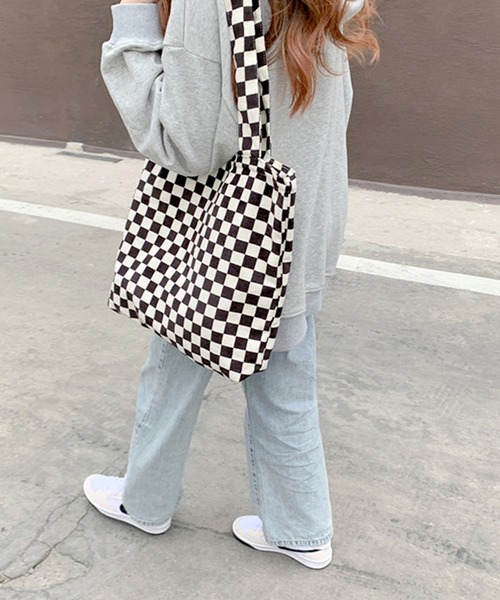 florist（フローリスト）の「【A4対応】トレンド柄コーデュロイトートバッグ（トートバッグ・レディース・レオパード/チェック/ゼブラ・FREE）」の3枚目の写真